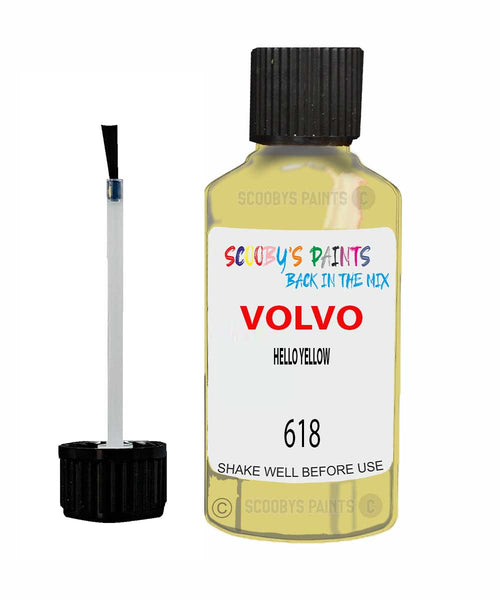 Paint For Volvo R-Series Hello Yellow Code 618 Touch Up Scratch Repair Paint