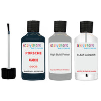 Lacquer metallic paint Porsche Other Models Agablue Code 6608 Scratch Repair Kit