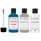 Lacquer metallic paint Porsche Boxster Blue Tuerkis Code 3As Scratch Repair Kit