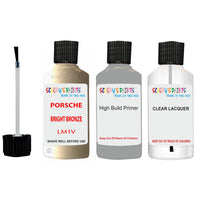Lacquer metallic paint Porsche 911 Bright Bronze Code Lm1V Scratch Repair Kit