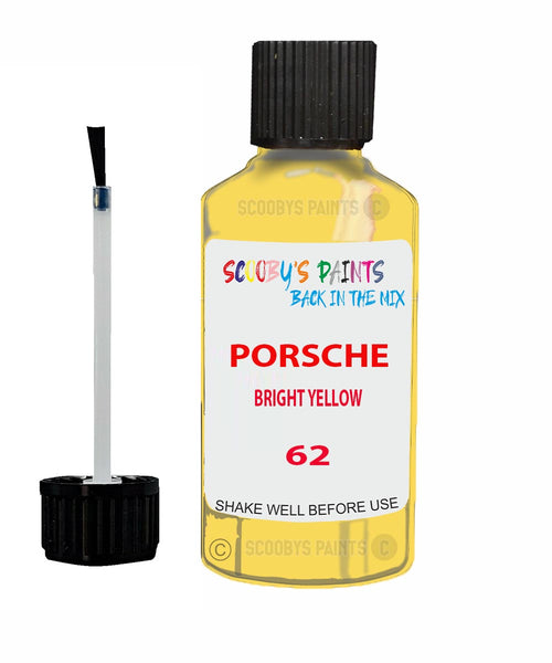 Touch Up Paint For Porsche 911 Bright Yellow Code 62 Scratch Repair Kit