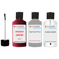 Touch Up Paint For ISUZU ISUZU ( OTHERS ) CHIANTI RED Code 623 Scratch Repair