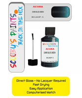 Paint For Acura Cl Dark Blue Green Code Bg40P-5 Touch Up Scratch Stone Chip Repair