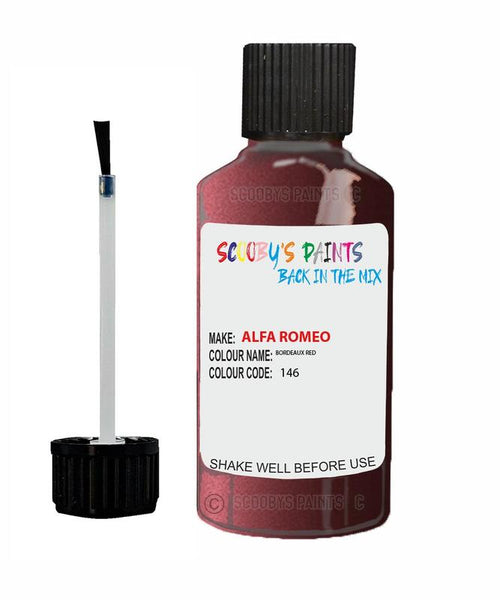 alfa romeo gtv bordeaux red code 146 touch up paint 1991 1997 Scratch Stone Chip Repair 