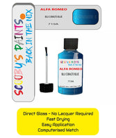 Paint For Alfa Romeo Spider Blu Cobalto Blue Code 719A Touch Up Paint