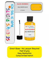 Paint For Alfa Romeo Spider Giallo Ginestra Yellow Code 258A Touch Up Paint