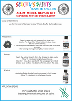 Alloy Wheel Rim Paint Repair Kit For Porsche Sterling Silver