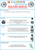 Alloy Wheel Rim Paint Repair Kit For Citroen Noir Black