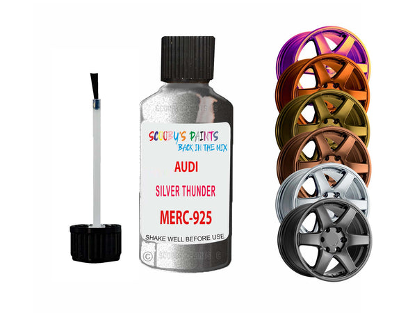Alloy Wheel Repair Paint For Audi Silver Thunder Merc-9253 2001-2023