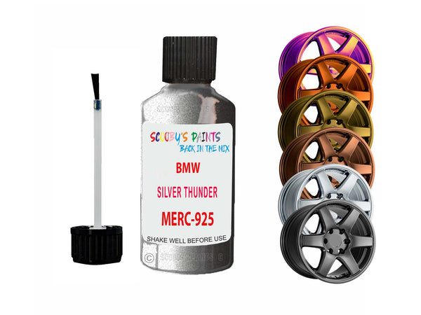 Alloy Wheel Repair Paint For Bmw Silver Thunder Merc-9253 2001-2023