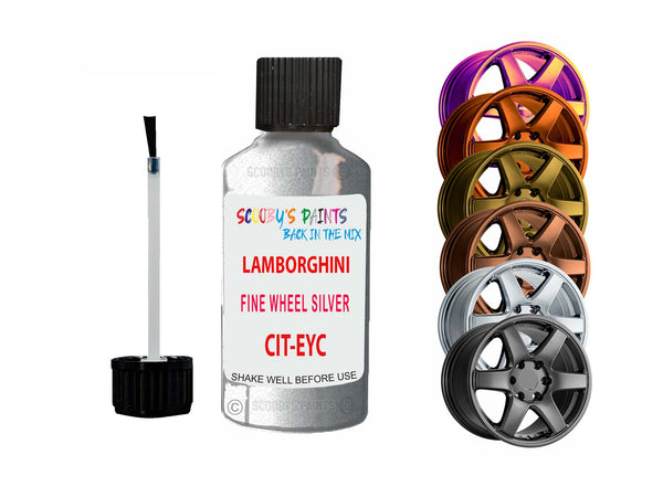 Alloy Wheel Repair Paint For Lamborghini Fine Wheel Silver Cit-Eyc 2001-2023