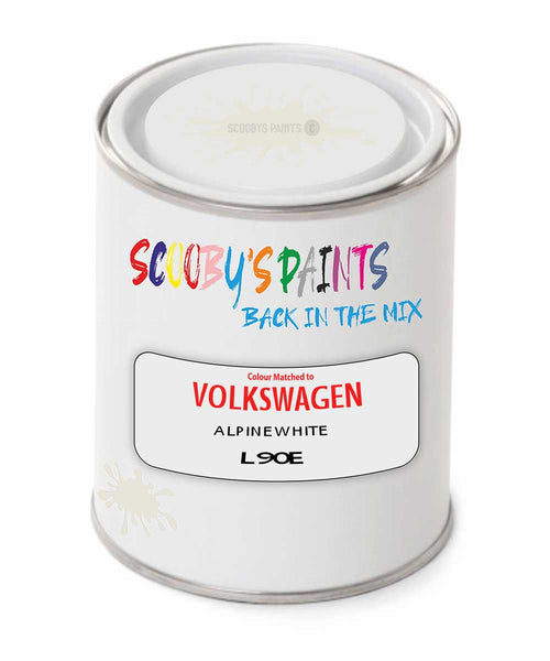 spray gun 2 pack paint Volkswagen Alpine White Code: L90E
