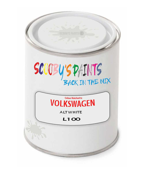 spray gun 2 pack paint Volkswagen Alt White Code: L100