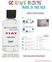 Paint For Fiat/Lancia 500 Ambient White Code Ewp Car Touch Up Paint