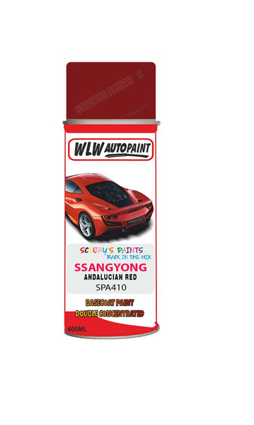 Aerosol Spray Paint For Ssangyong Korando Andalucian Red Code Spa410
