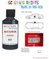 Paint For Acura Legend Antigua Blue Code B41 Touch Up Scratch Stone Chip Repair