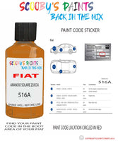 Paint For Fiat/Lancia Panda Arancio Solare/Zucca Code 516A Car Touch Up Paint