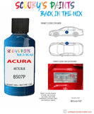 Paint For Acura Rsx Arctic Blue Code B507P Touch Up Scratch Stone Chip Repair