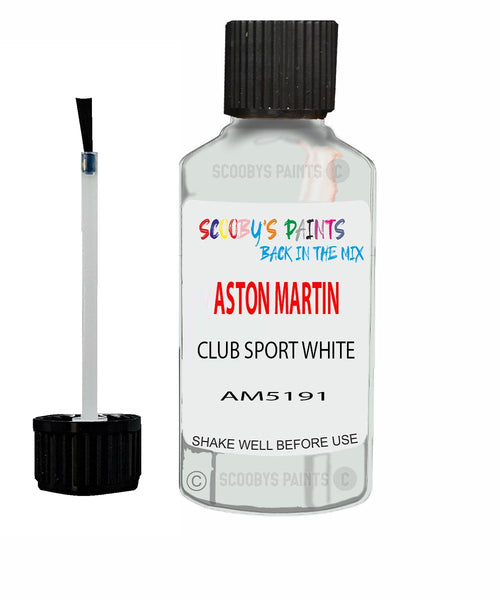 Paint For Aston Martin V12 VANTAGE CLUB SPORT WHITE Code: AM5191 Car Touch Up Paint