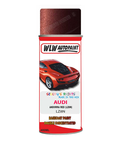 AUDI S8 ANDORRA RED code: LZ8N Car Aerosol Spray Paint 1997-2001