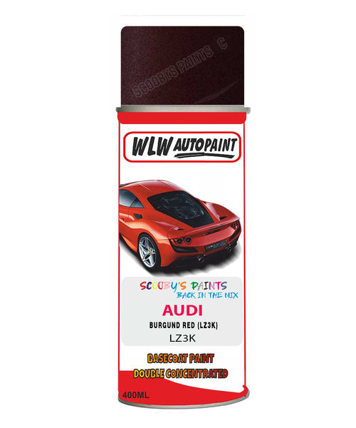 AUDI A8 L BURGUND RED code: LZ3K Car Aerosol Spray Paint 2001-2007