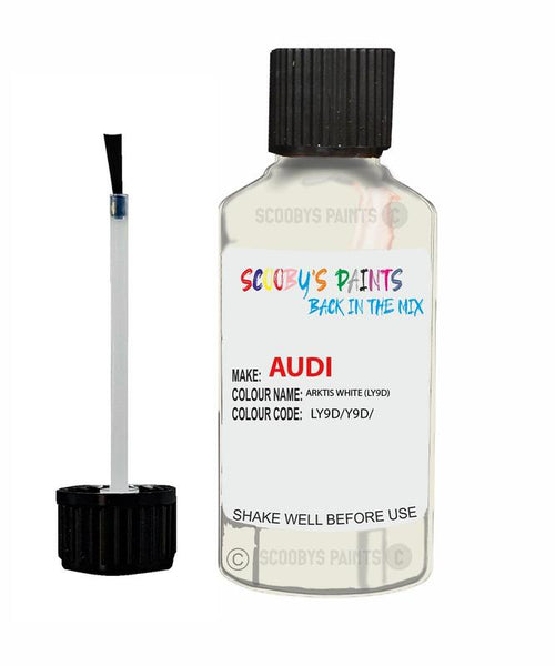 Paint For Audi A4 Arktic White Code Ly9D Touch Up Paint Scratch Stone Chip Kit