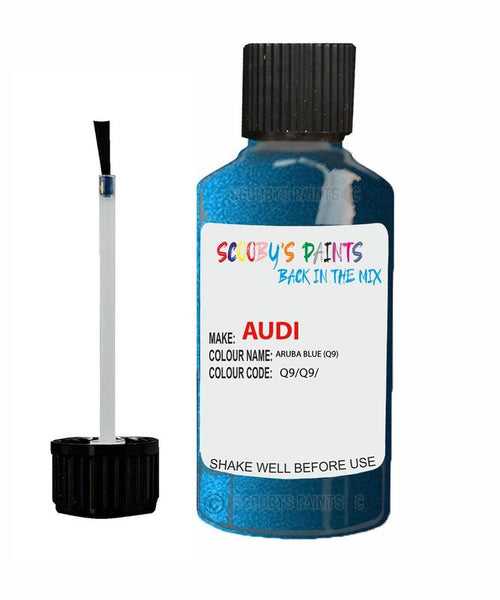 audi tt coupe aruba blue code q9 touch up paint 2007 2012 Scratch Stone Chip Repair 