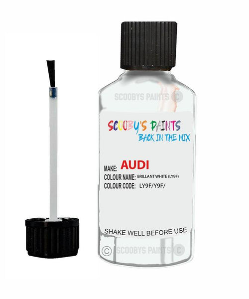 audi tt coupe brillant white code ly9f touch up paint 2001 2004 Scratch Stone Chip Repair 