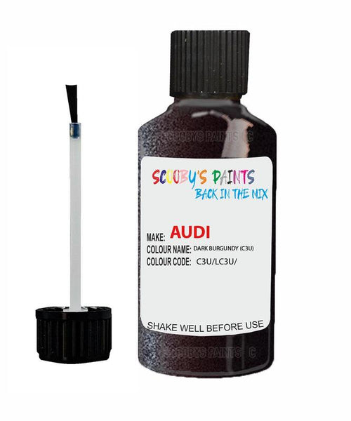 Paint For Audi A6 Dark Burgundy Code C3U Lc3U Touch Up Paint Scratch Stone Chip