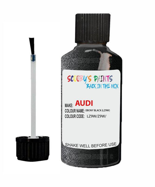 Paint For Audi A3 S3 Ebony Black Code Lz9W Touch Up Paint Scratch Stone Chip