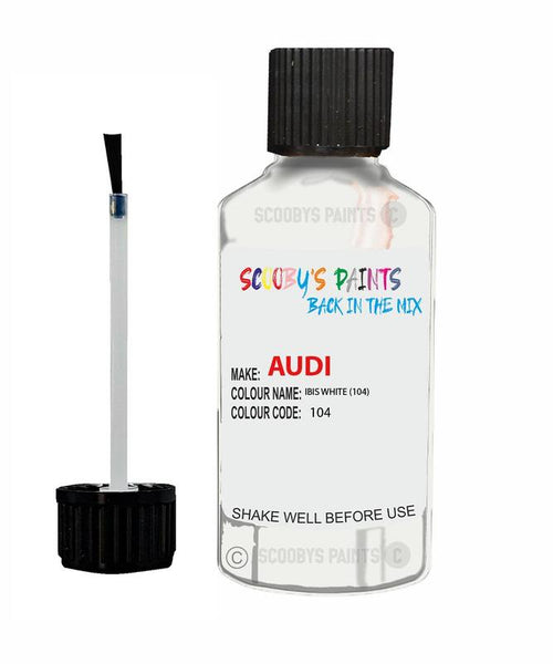 Paint For Audi A3 S3 Ibis White Code 104 Touch Up Paint Scratch Stone Chip Kit