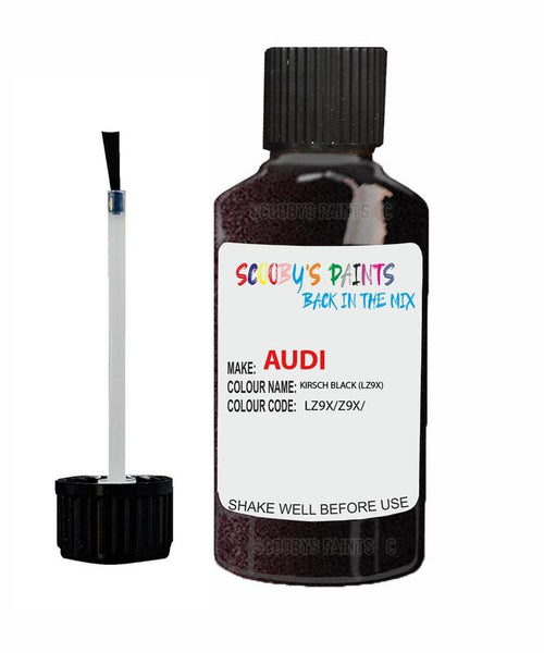 Paint For Audi A4 Kirsch Black Code Lz9X Touch Up Paint Scratch Stone Chip Kit