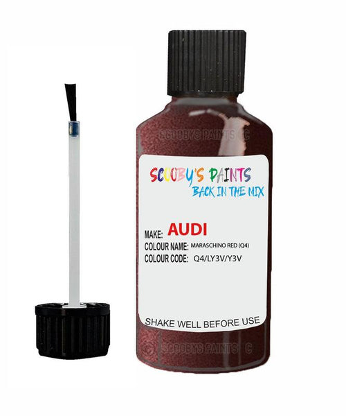 Paint For Audi A3 Maraschino Red Code Q4 Touch Up Paint Scratch Stone Chip Kit