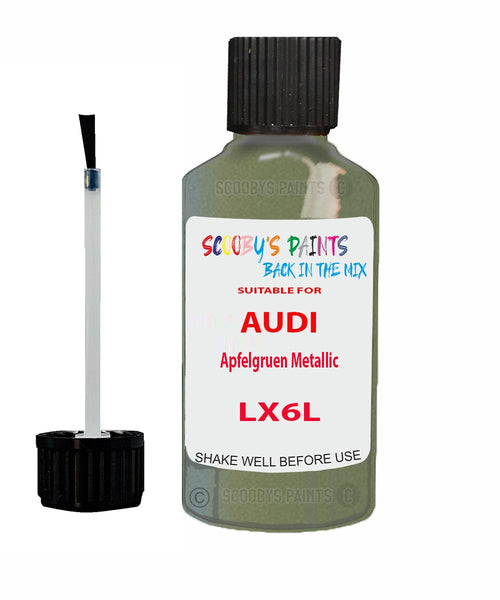 Paint For Audi Q4 E-Tron Apfelgruen Metallic Code LX6L Touch Up Paint Scratch Stone Chip Kit