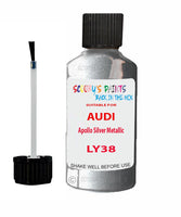 Paint For Audi R8 Apollo Silver Metallic Code LY38 Touch Up Paint Scratch Stone Chip Kit