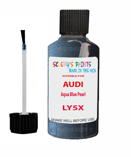 Paint For Audi S8 Aqua Blue Pearl Code LY5X Touch Up Paint Scratch Stone Chip Kit