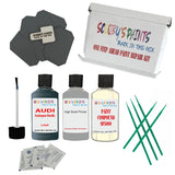 stone chip fix paint panel Audi Rs E-Tron Avalongrun Metallic Code LX6P Touch Up Paint Scratch Stone Chip Kit