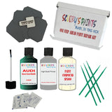 stone chip fix paint panel Audi E-Tron Gt Azores Green Metallic Code LX6S Touch Up Paint Scratch Stone Chip Kit