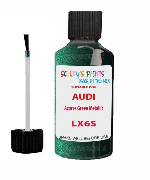 Paint For Audi Q4 E-Tron Azores Green Metallic Code LX6S Touch Up Paint Scratch Stone Chip Kit