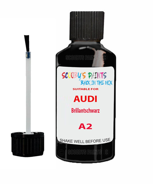 Paint For Audi A4 Cabrio Brillantschwarz Code A2 Touch Up Paint Scratch Stone Chip Kit