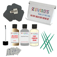 stone chip fix paint panel Audi Cabriolet Champagne Metallic Code LY1S Touch Up Paint Scratch Stone Chip Kit