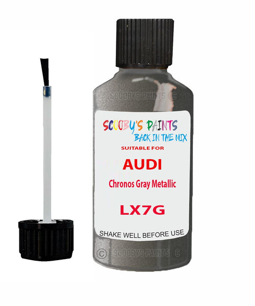Paint For Audi S6 Chronos Gray Metallic Code LX7G Touch Up Paint Scratch Stone Chip Kit