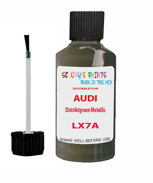 Paint For Audi Q4 E-Tron Distriktgruen Metallic Code LX7A Touch Up Paint Scratch Stone Chip Kit
