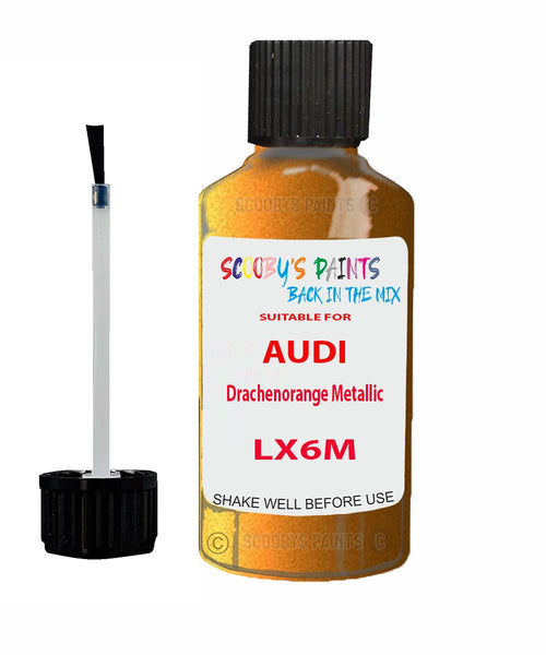 Paint For Audi Q8 Drachenorange Metallic Code LX6M Touch Up Paint Scratch Stone Chip Kit