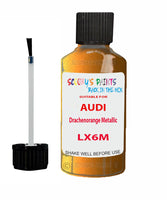 Paint For Audi Rs E-Tron Drachenorange Metallic Code LX6M Touch Up Paint Scratch Stone Chip Kit