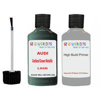 Anti Rust Primer Undercoat Audi A6 Gotland Green Metallic Code LX6N Touch Up Paint Scratch Stone Chip Kit