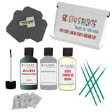 stone chip fix paint panel Audi A5 Gotland Green Metallic Code LX6N Touch Up Paint Scratch Stone Chip Kit