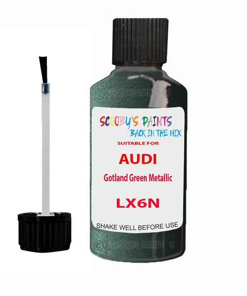 Paint For Audi A6 Gotland Green Metallic Code LX6N Touch Up Paint Scratch Stone Chip Kit