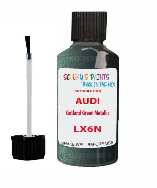 Paint For Audi A5 Gotland Green Metallic Code LX6N Touch Up Paint Scratch Stone Chip Kit