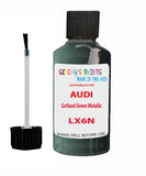 Paint For Audi S6 Gotland Green Metallic Code LX6N Touch Up Paint Scratch Stone Chip Kit